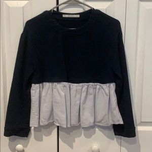 Zara two tone top